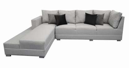 Sala esquinera en U El Bazar Store modelo Corbel gris oxford 4 salas en 1