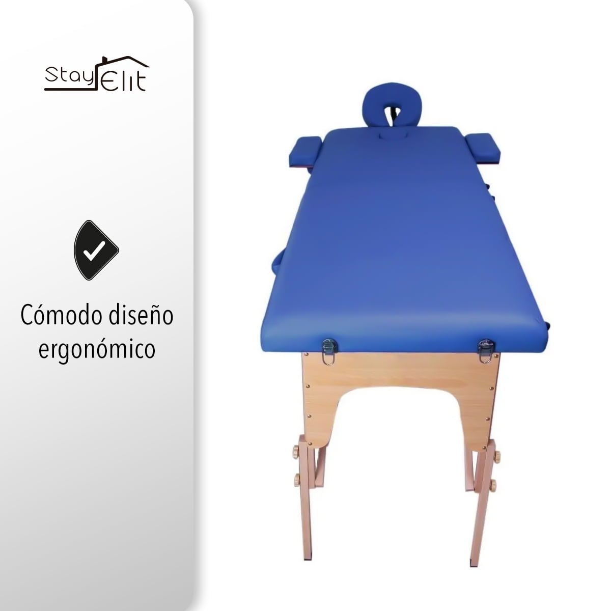 CAMILLA PARA MASAJE PLEGABLE PORTÁTIL Y RECLINABLE COLOR NEGRO LENIVÉ LENIVE CAMA-1N