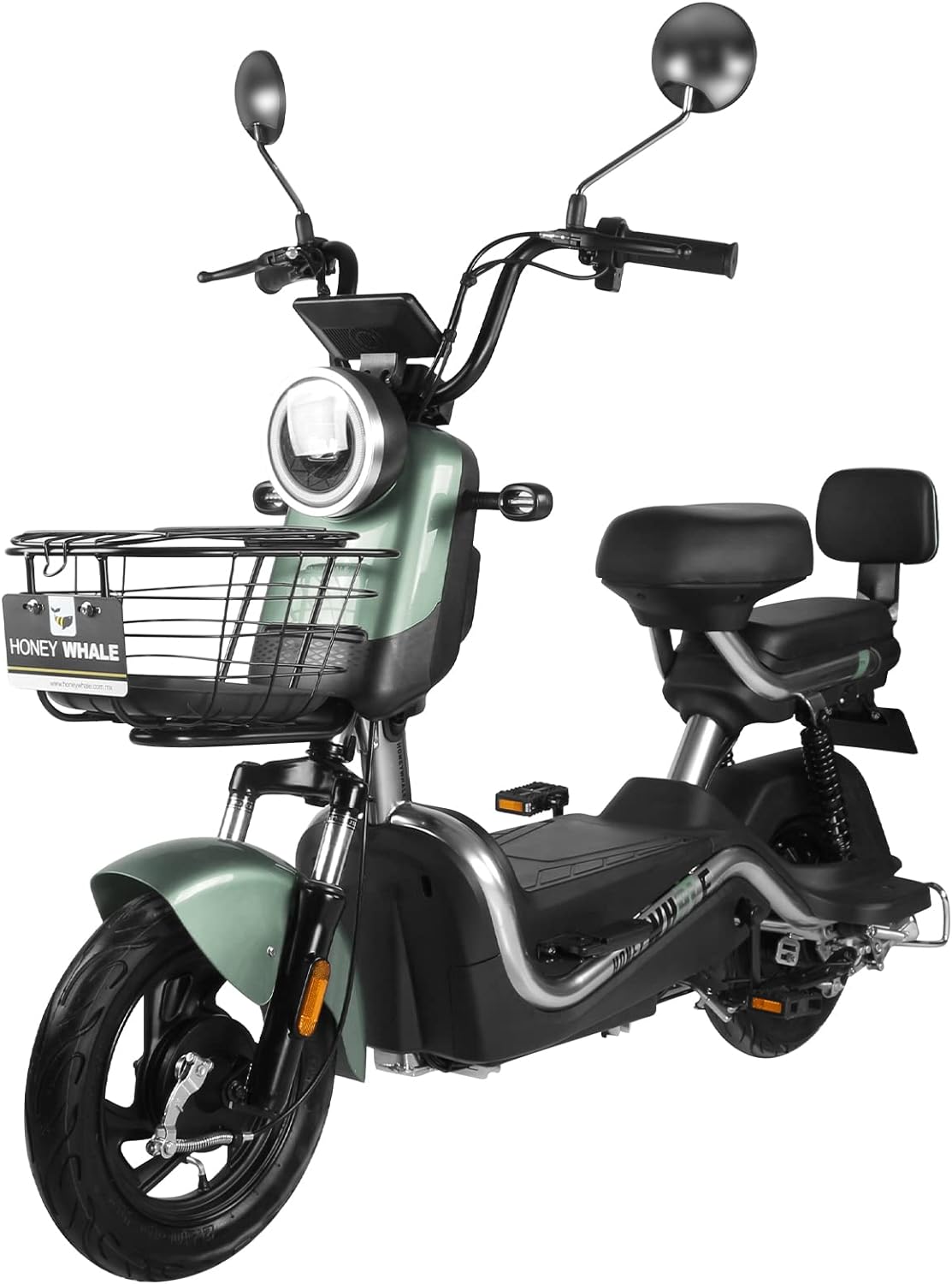 HONEYWHALE U3s Bicicleta Electrica para Adultos, Bicimoto Eléctrica con Alarma, Máxima del Motor 650W, Velocidad Máxima 31KM/H, Autonomía 55-60KM, Baterías de Gran Capacidad de 20AH, Dos Asientos