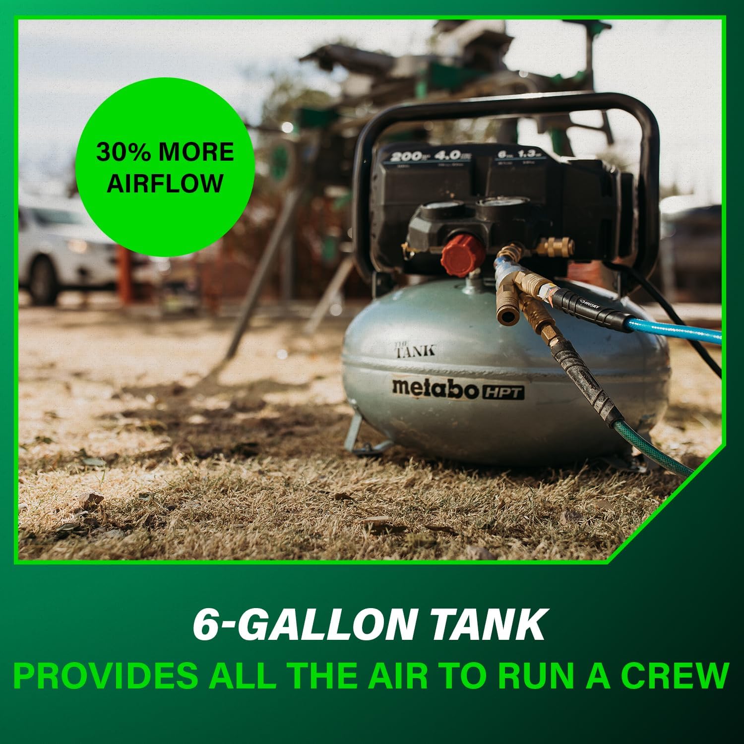 Metabo HPT Compresor de Aire | THE TANK | 200 PSI | 6 Galones | Ec914S