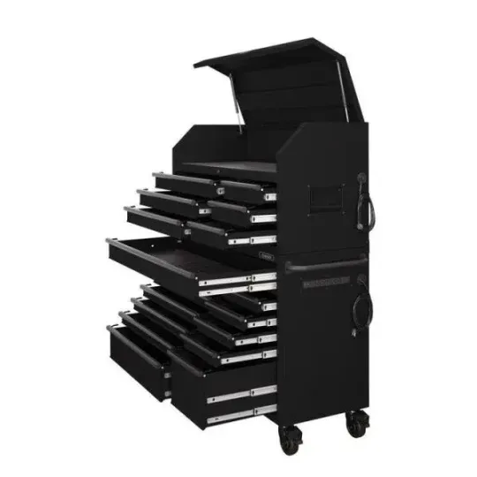 Caja de herramientas con gabinete de rodillos de cuerpo ancho con cajones