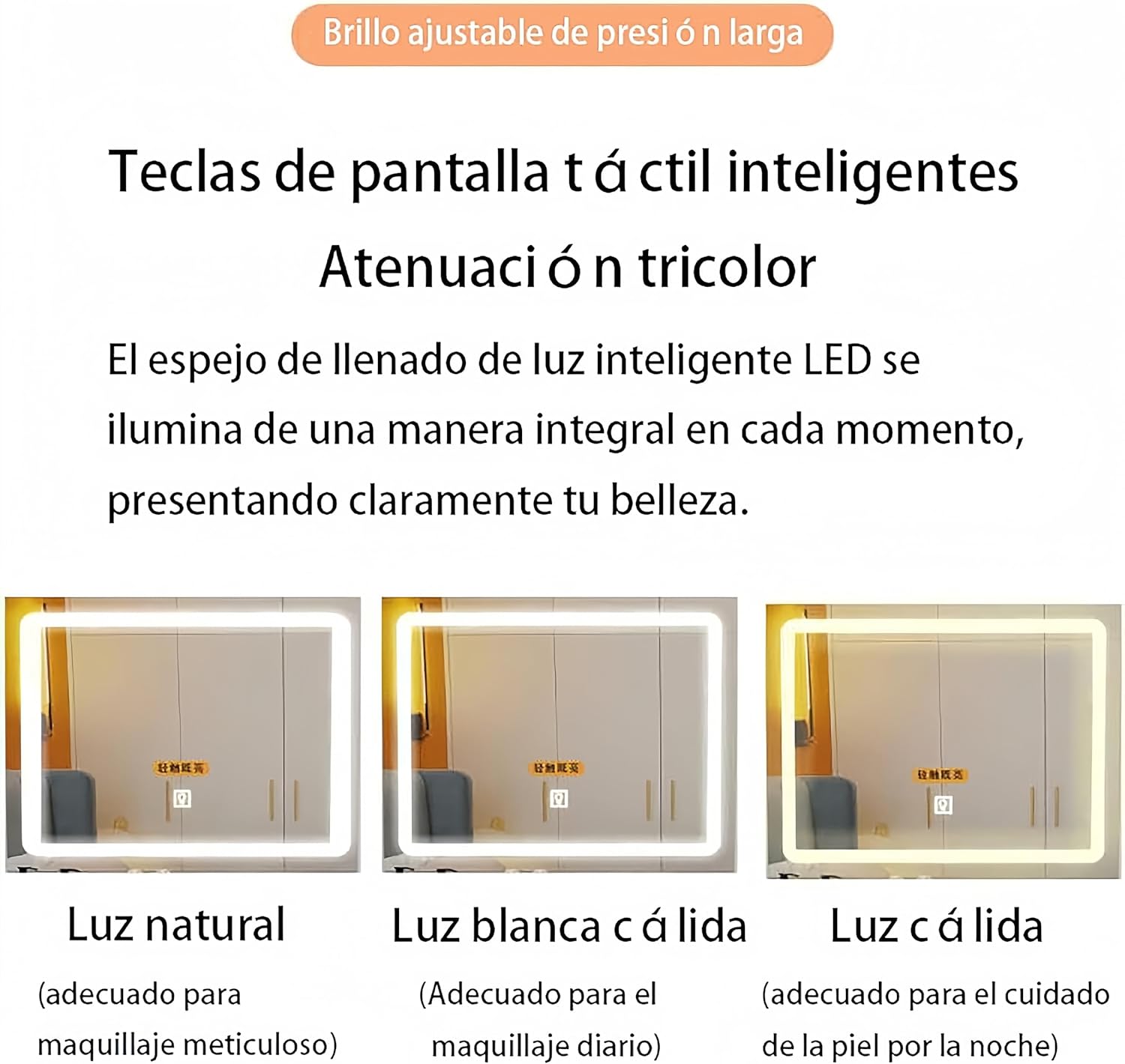Tocador Vanity de Maquillaje con Espejo,Vanity Tocador con 2 Cajones,Estantes de Almacenamiento,Taburete Acolchado,Tocador con 3 Estantes, Mesa de Maquillaje para Dormitorio 40X100X132CM(Madera)