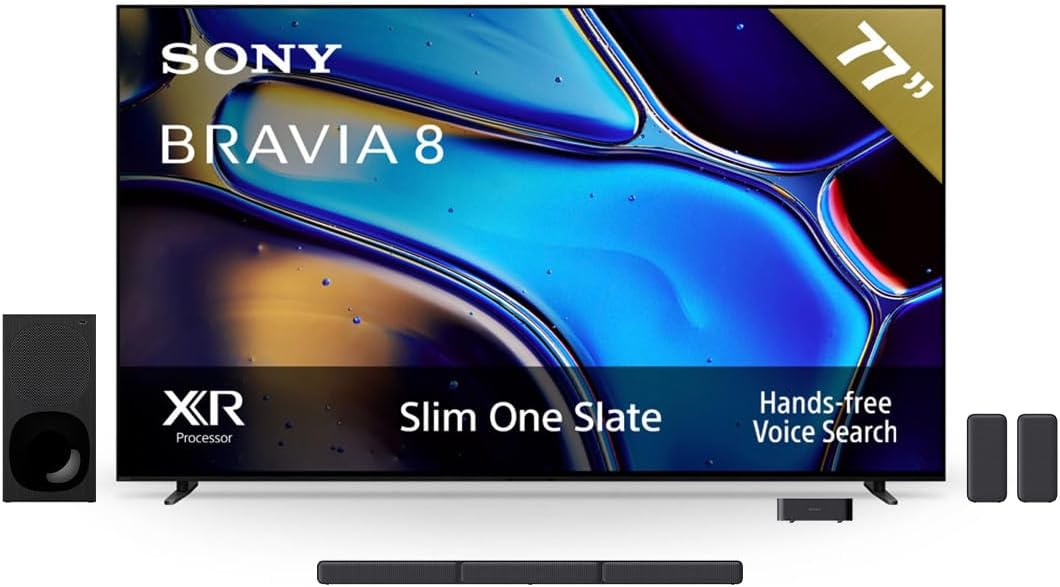 Sony BRAVIA 8 Pantalla 77” OLED con Procesador XR 4K Ultra HD Google