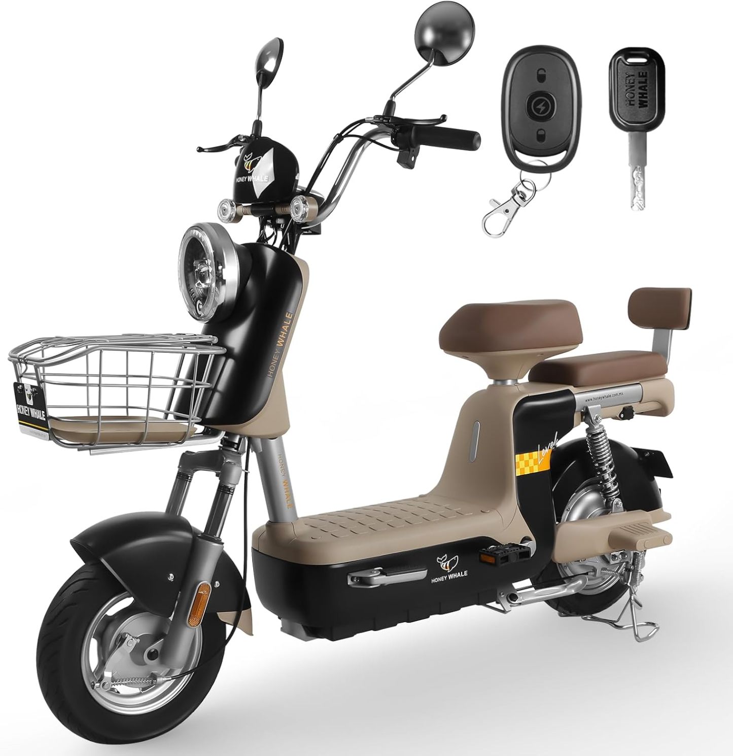 HONEYWHALE U3 PRO Bicicleta Electrica para Adultos, Moto Electrica con Alarma, Potencia Motor 650W-Max, Velocidad 31KM/H-Max, Autonomia 60KM, Bateria 20AH de Gran Capacidad