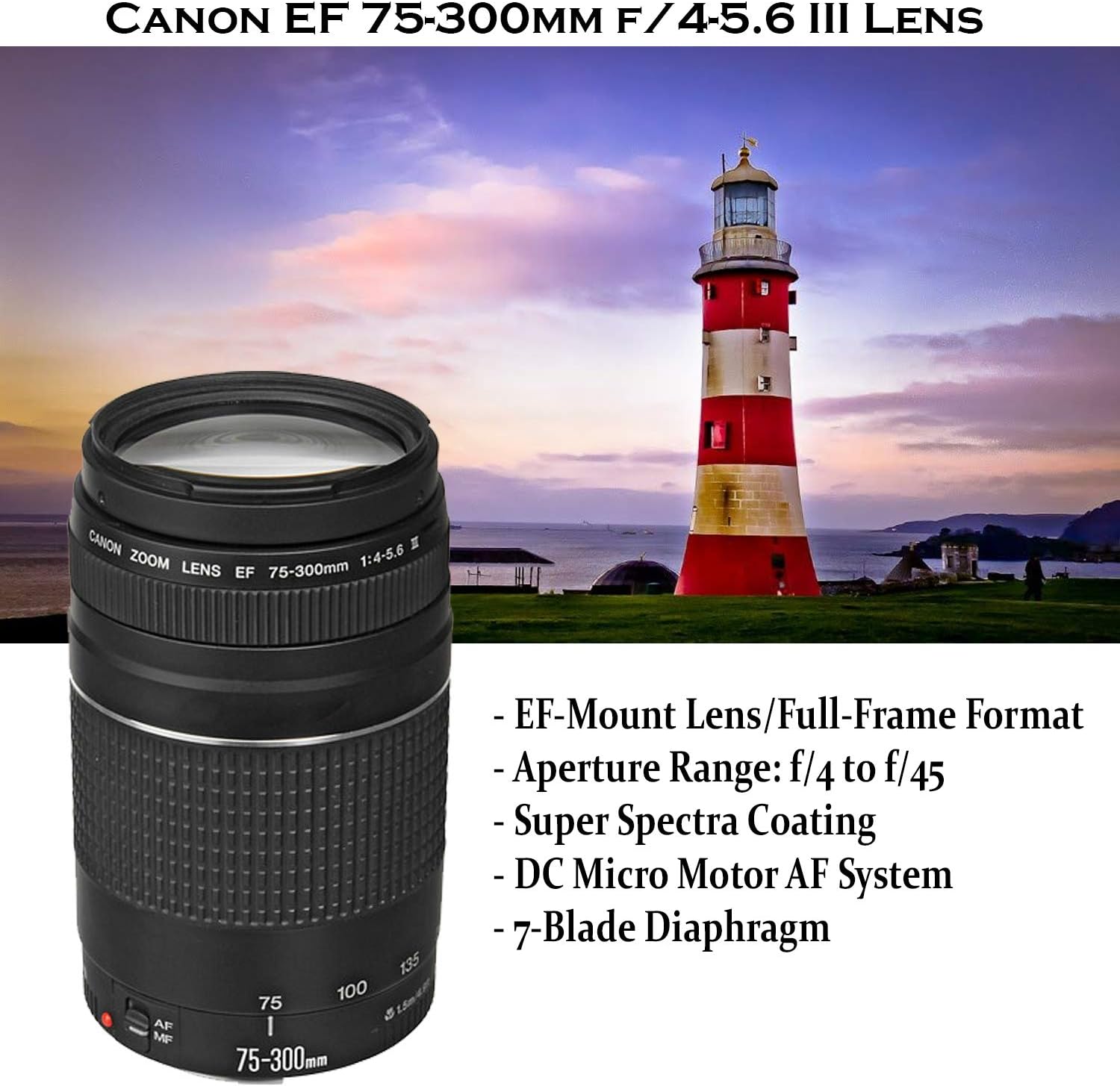 Canon EOS Rebel T7 DSLR Cámara con lente II de 18-55 mm + lente Canon EF 75-300 mm III y lente de zoom de 420-800 mm + memoria de 32 GB + filtros + trípode araña + paquete profesional