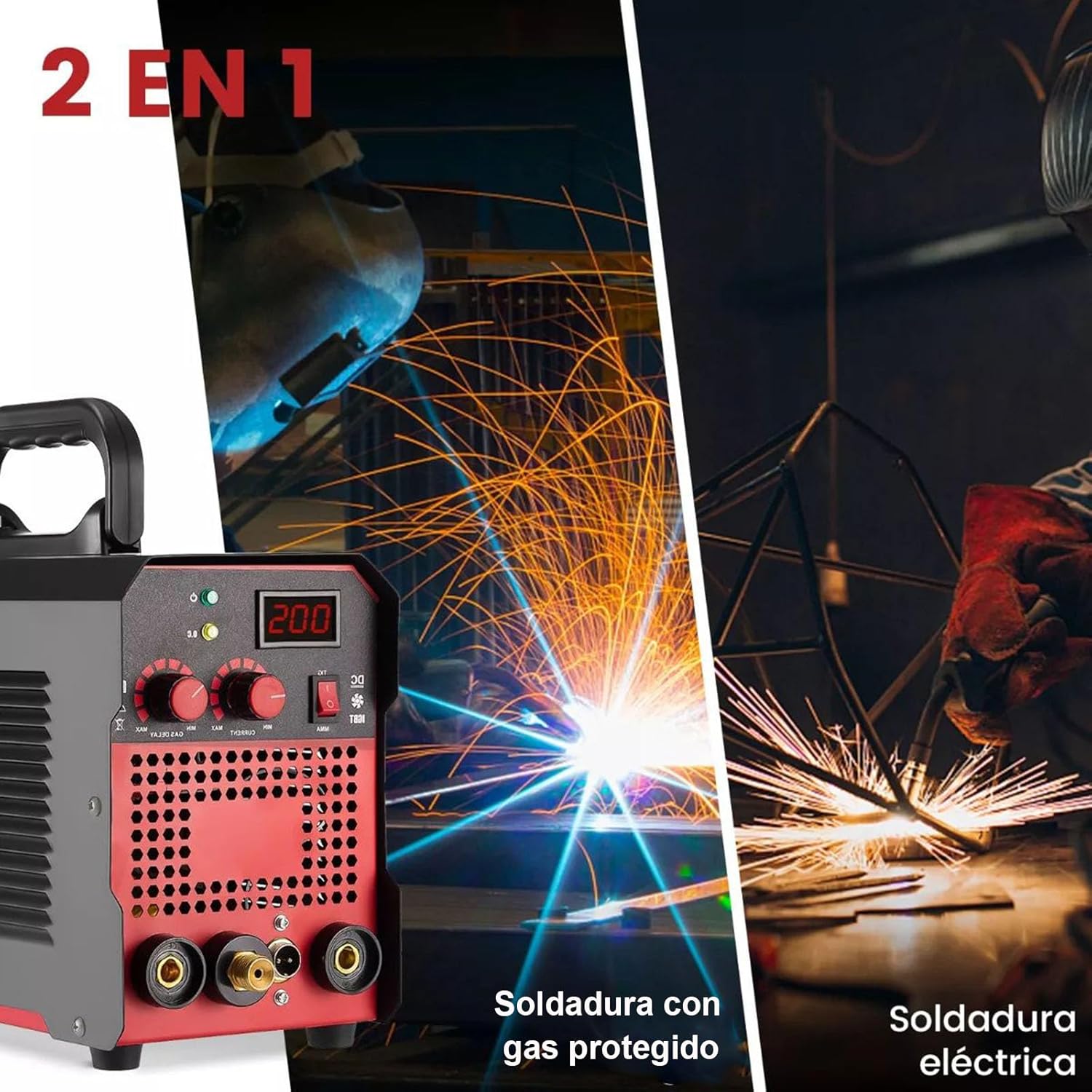 YOMYM Soldadora Inversora Portátil, Máquina de Soldar 110/220V 250A para MMA/TIG