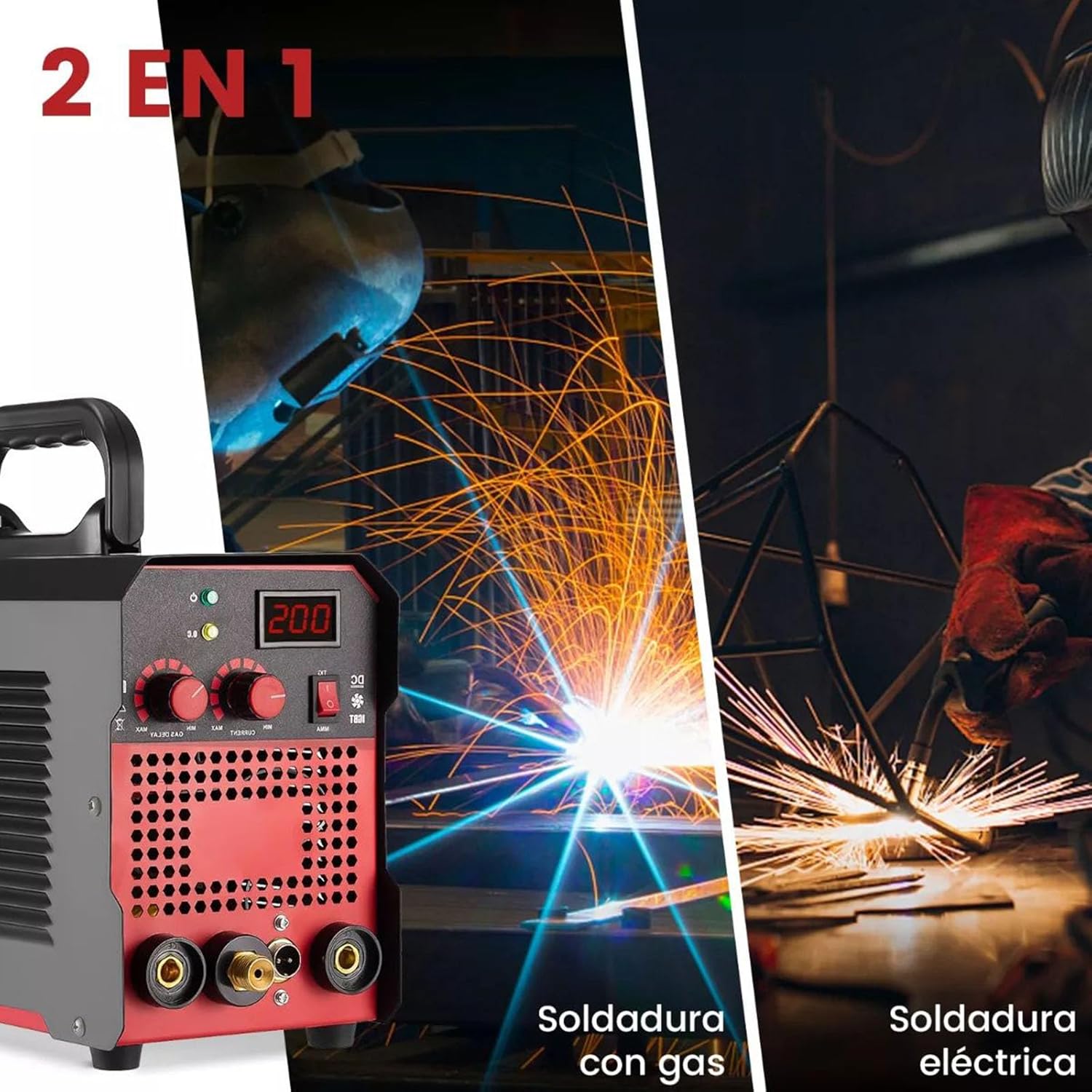 YOMYM Soldadora Inversora Portátil, Máquina de Soldar 110/220V 250A para MMA/TIG