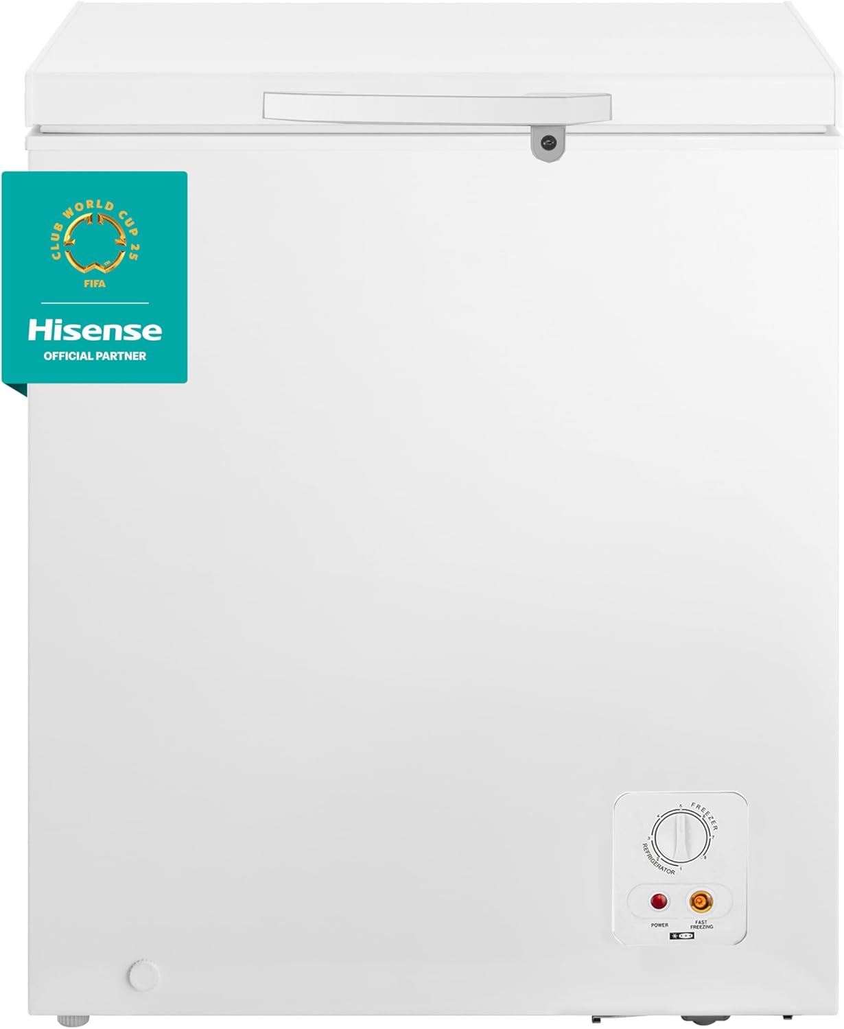Hisense FC50D6AWX Congelador, 5 pies cúbicos, Temperatura ajustable, Fast Freeze, Cerradura de seguridad, 62x56x85cm(AnchoxLargoxAlto), Blanco