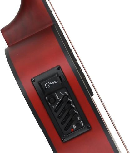 Jidyous electricacústica 38 inch Acústica Clasica guitarras Funda Y Accesorios, con correa, afinador, un paquete de cuerdas adicionales, capo, paño de limpieza, 3 púas, bolsa de concierto (Natural)