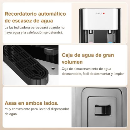 EEGVUY Dispensador de Agua Fría y Caliente, Despachador de Agua Garrafon Oculto, Dispensador De Agua Fría Caliente Eléctrico Enfriador Agua Apto para Botellas de 5 a 20 L - Blanco