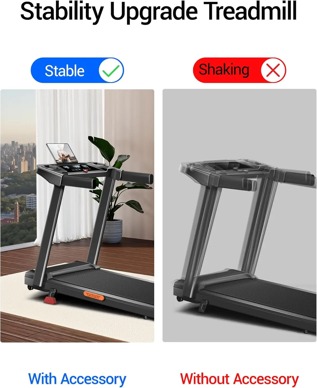 Cinta de correr plegable inclinada, 0,6-7 MPH para el hogar, cintas de correr de 3,0 HP, pantallas, almohadilla para caminar portátil con asa, capacidad de 300 libras.