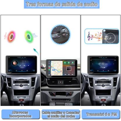 【Hieha】Regalo de Año Nuevo: 2026 La pantalla portátil más nueva de Carplay para automóvil, pantalla táctil IPS de 7 pulgadas, Compatible con CarPlay y Android Auto, Cámara de Respaldo, estéreo para automóvil, soporte para GPS, Bluetooth, FM, WiFi