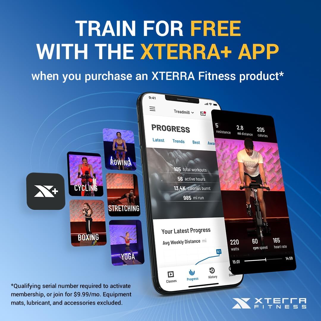 XTERRA Fitness bicicleta estática plegable, capacidad de peso de 220 libras