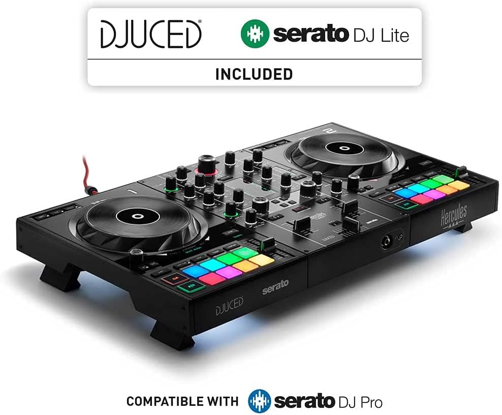 Hercules DJControl Inpulse 500: Controlador USB DJ de 2 pisos para Serato DJ y DJUCED (incluido)
