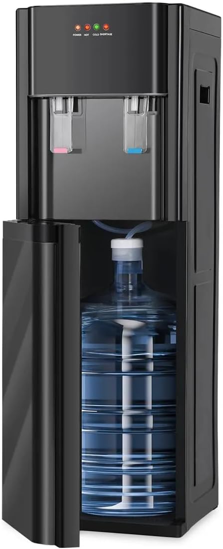 Dispensador de Agua, Despachador de Agua Garrafon Oculto, Fría y Caliente, Apto para Botellas de 5 a 20 L con Función de Refrigeración y Calefacción(Nergo)
