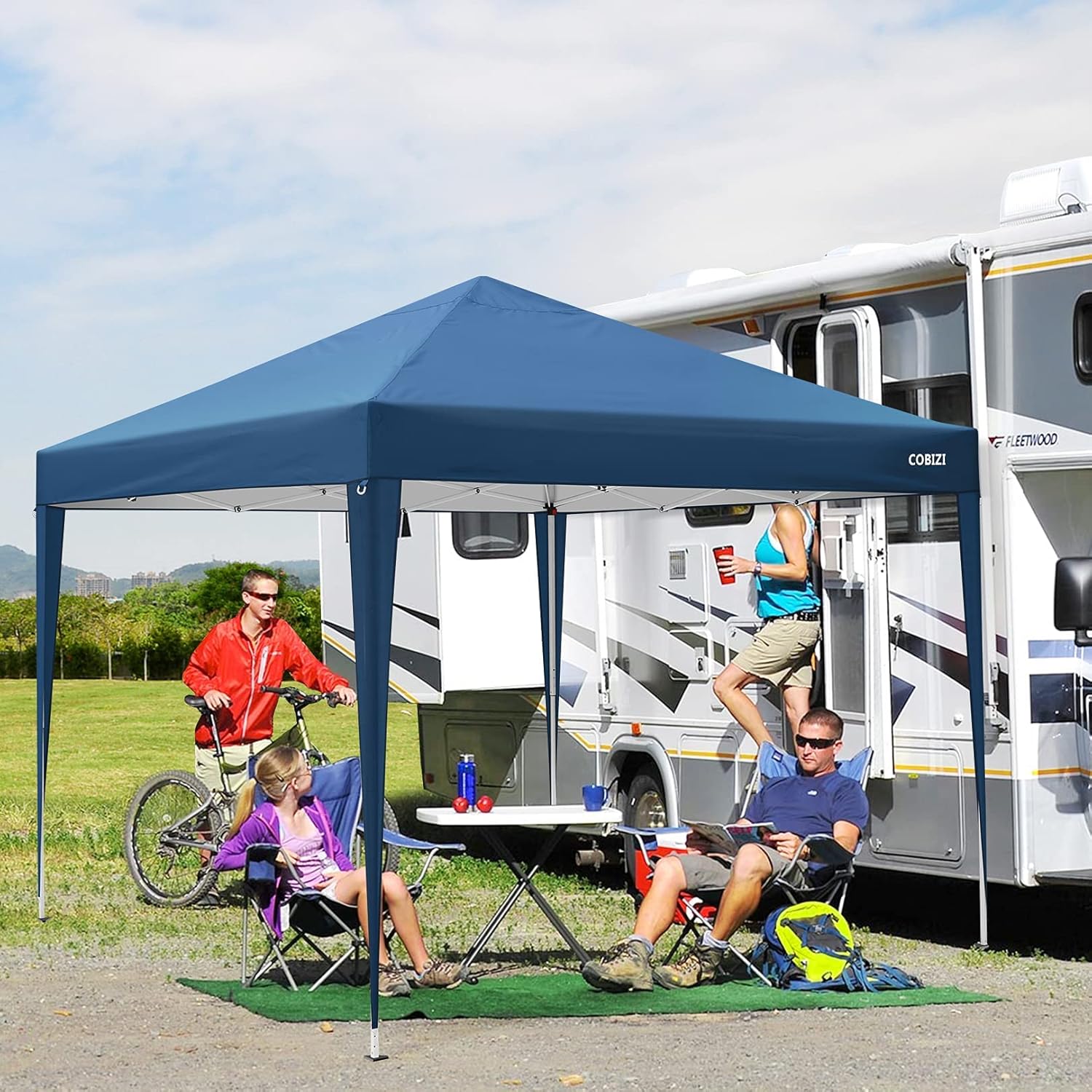 COBIZI - Toldo desplegable de 10 x 20 Pulgadas con 6 Paredes Laterales, toldo Impermeable para Eventos al Aire última intervensión, UPF 50+ cenador portátil para Fiestas, Playa, Camping, Boda,