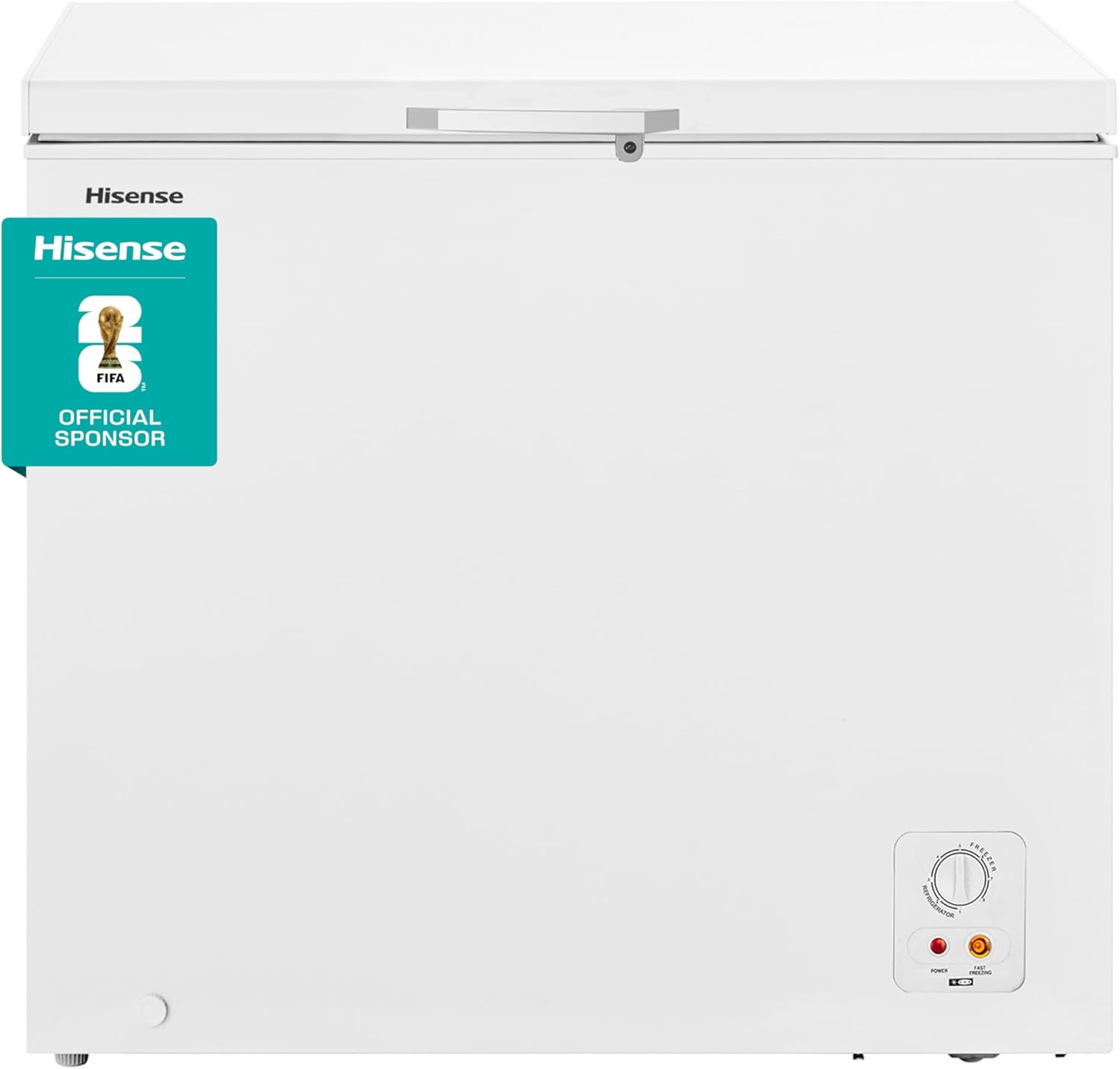 Hisense FC50D6AWX Congelador, 5 pies cúbicos, Temperatura ajustable, Fast Freeze, Cerradura de seguridad, 62x56x85cm(AnchoxLargoxAlto), Blanco
