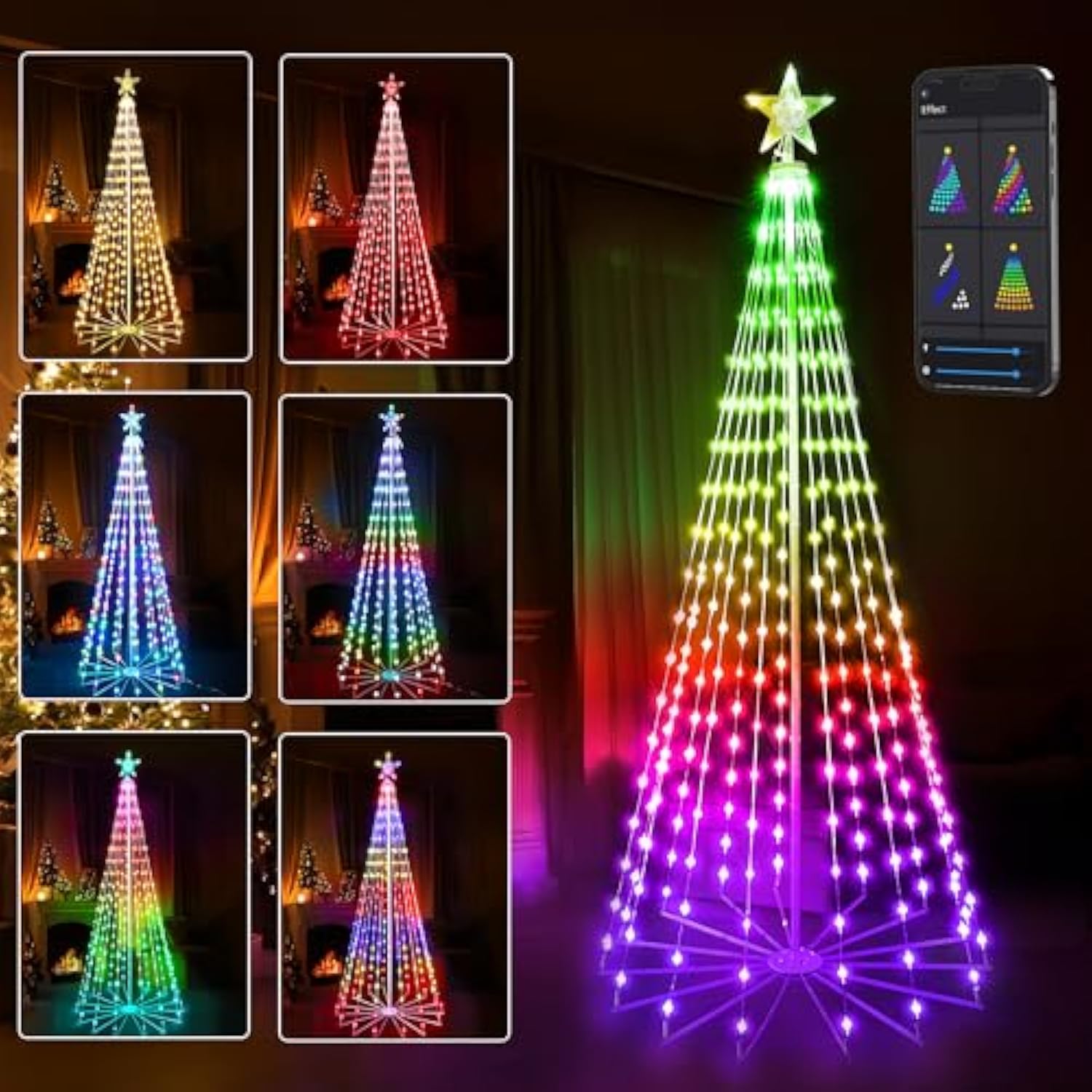 Multicolor LED Animated Outdoor Lightshow Tree