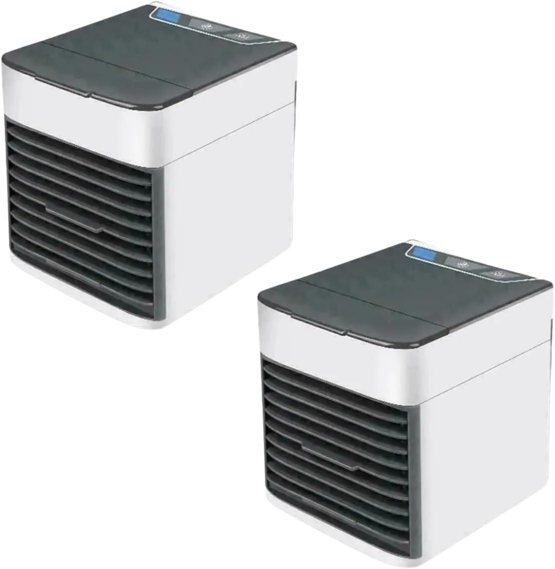 2 piezas Aire Acondicionado Portátil Mini Enfriador Humidificador Personal Evaporador