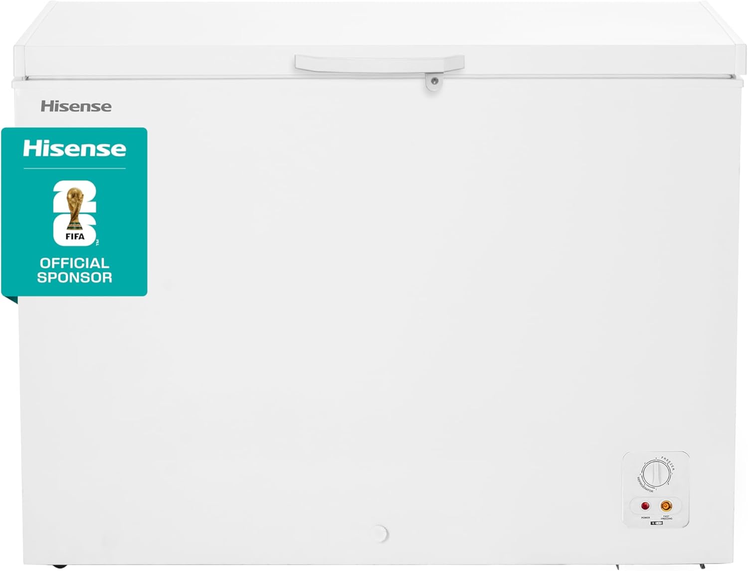 Hisense FC50D6AWX Congelador, 5 pies cúbicos, Temperatura ajustable, Fast Freeze, Cerradura de seguridad, 62x56x85cm(AnchoxLargoxAlto), Blanco
