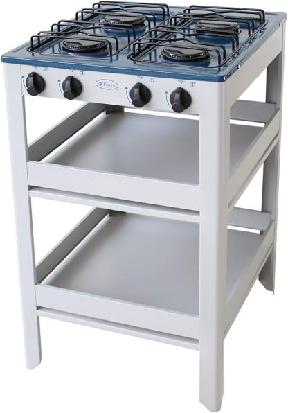 Fraga Parrilla de anaquel 4 quemadores P910 porcelanizada Azul