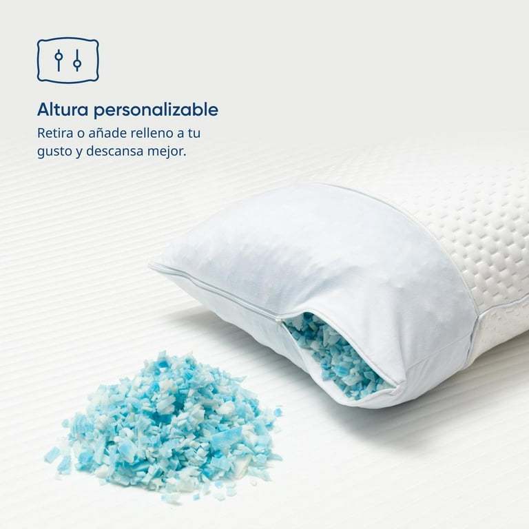 Colchón Luuna Original y 2 Almohadas Ajustables Luuna, Memory Foam, Colchón en Caja blanco Matrimonial