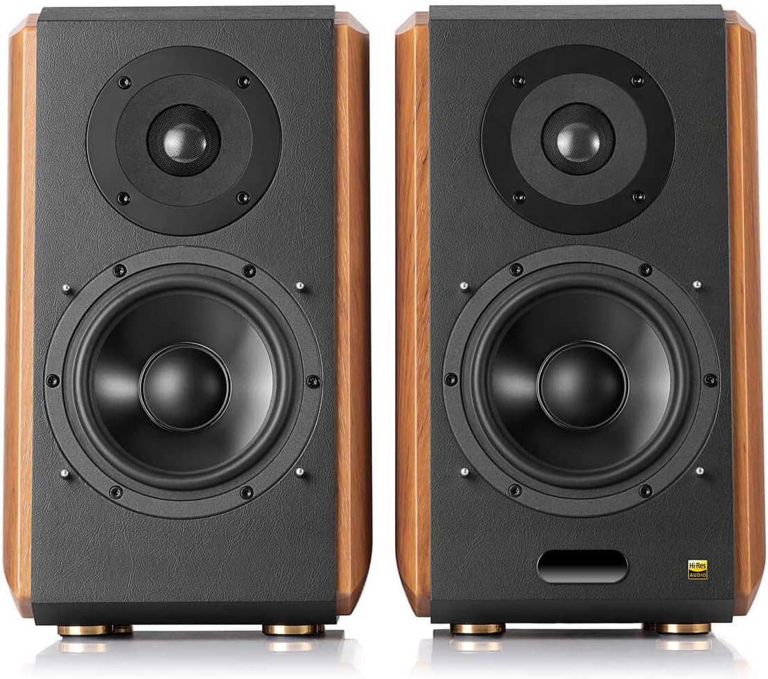 Edifier S1000MKII Active 2.0 Altavoz de estantería para audiófilos Altavoz Bluetooth 5.0 de 120 vatios con entrada óptica aptX HD Altavoz con monitores de campo cercano y amplificador clase D -----Cable de alimentación