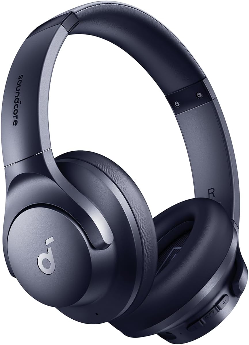 Soundcore Audífonos Inalámbricos Diadema Q20i, Cancelación de Ruido Activa Híbrida, Bluetooth, 40H ANC, Alta Resolución, Big Bass, App, Transparencia, Viajes