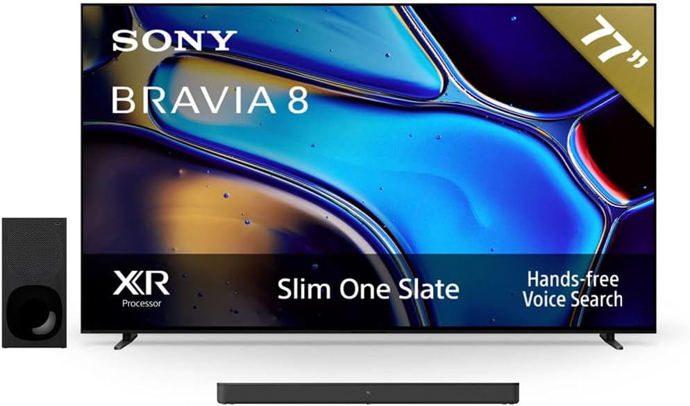 Sony BRAVIA 8 Pantalla 77” OLED con Procesador XR 4K Ultra HD Google