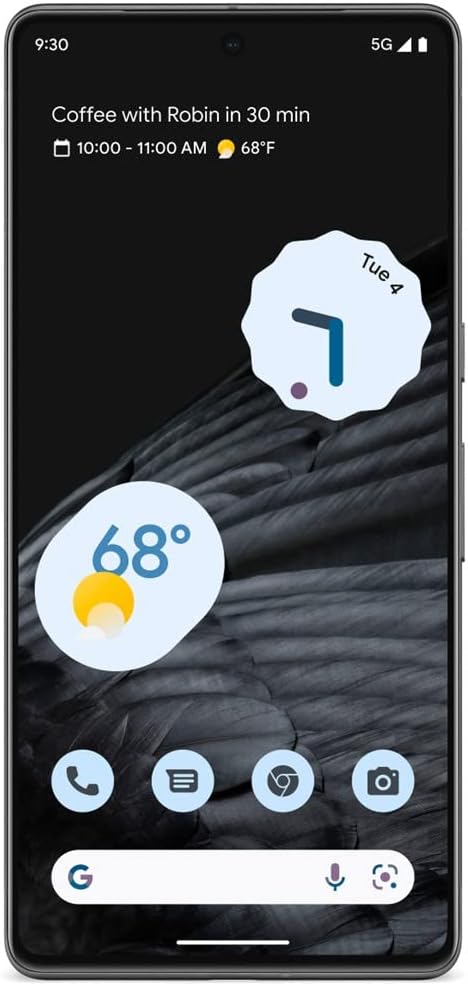 Teléfono Android Google Pixel 24-5G: teléfono desbloqueado con gran lente angular y pila de 7 horas, 128 GB, color obsidiana, (reacondicionado)