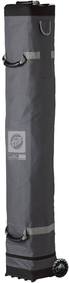 E-Z UP Ambassador Instant Shelter Toldo, 10 x 10 pies, Bolsa de Rodillo y Juego de 4 Puntas de Acero, Gris