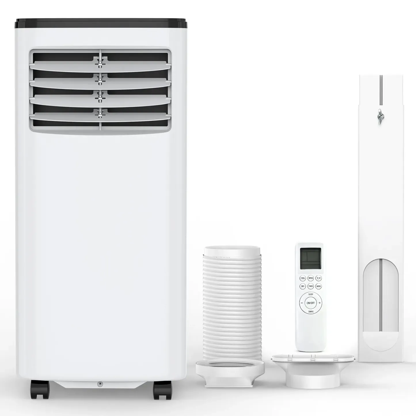 ❄️ Aire Acondicionado Portátil 8000/10000 BTU | Climatizador Portátil para 350–450 ft² | Control Remoto | Pantalla LED | 4 Modos | Temporizador 24H | Fácil Instalación | Hogar y Oficina 💨