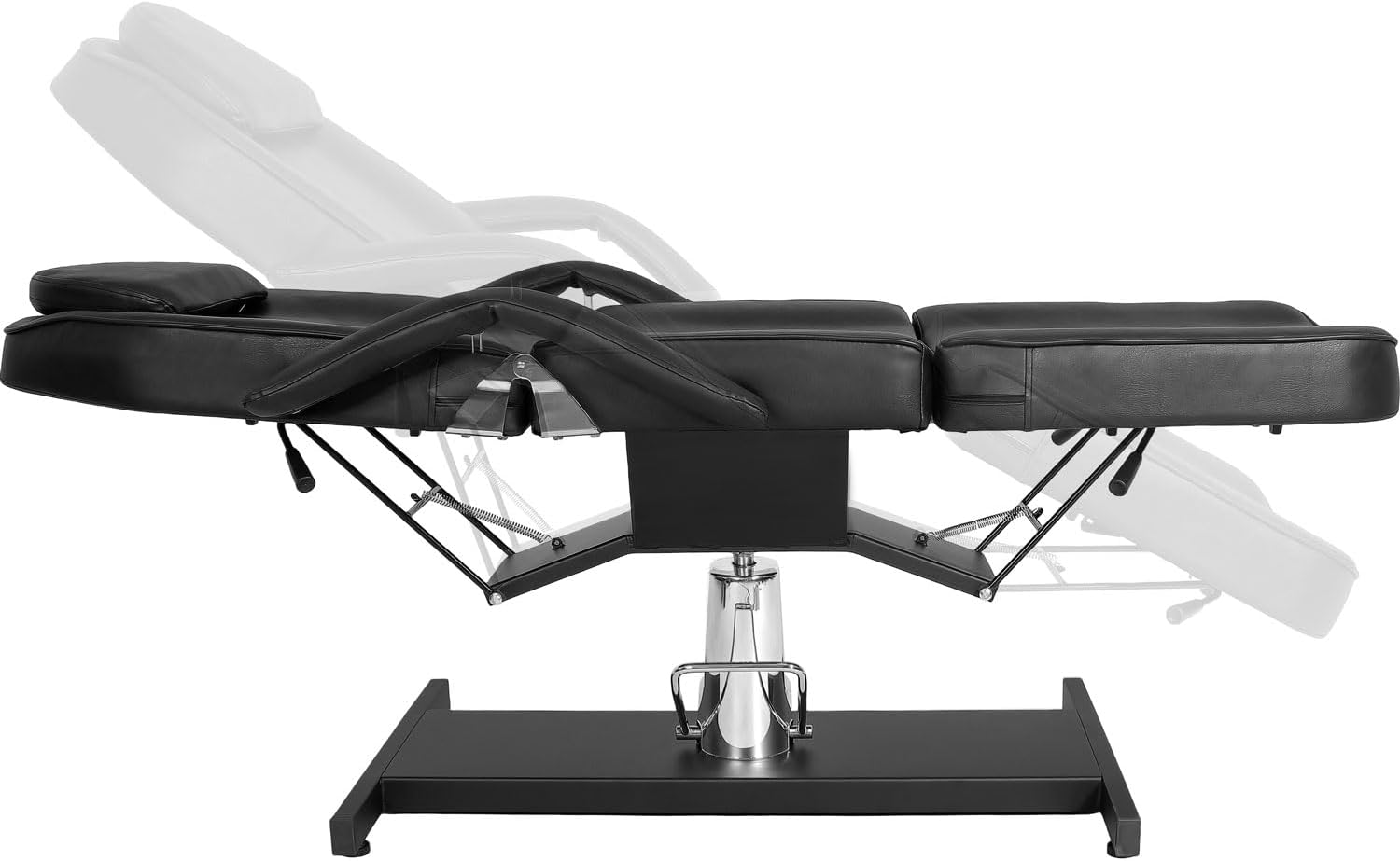 RACK & PACK Silla Sillon Reclinable para Masaje Profesional Lashista Skinker Giro 360° Respaldo 30° 10 Posiciones Soporta 150 Kg Sistema Hidraulico Camilla para SPA Tattoo Estructura Robusta