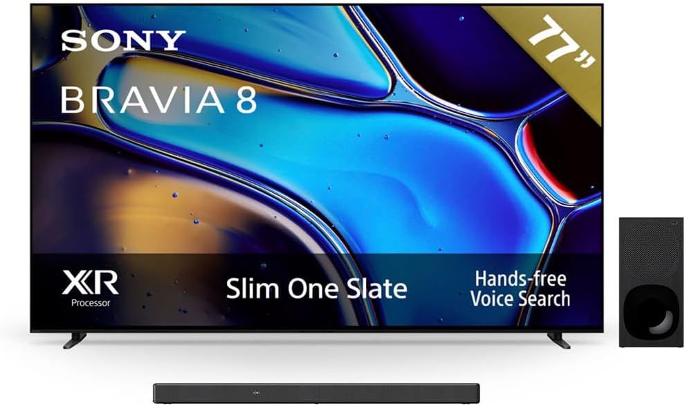 Sony BRAVIA 8 Pantalla 77” OLED con Procesador XR 4K Ultra HD Google