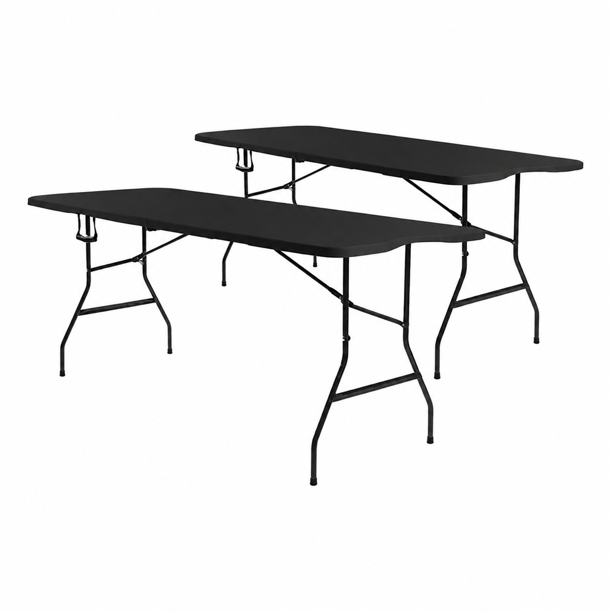 Set de 2 Mesas Plegables Portátiles de 180 cm