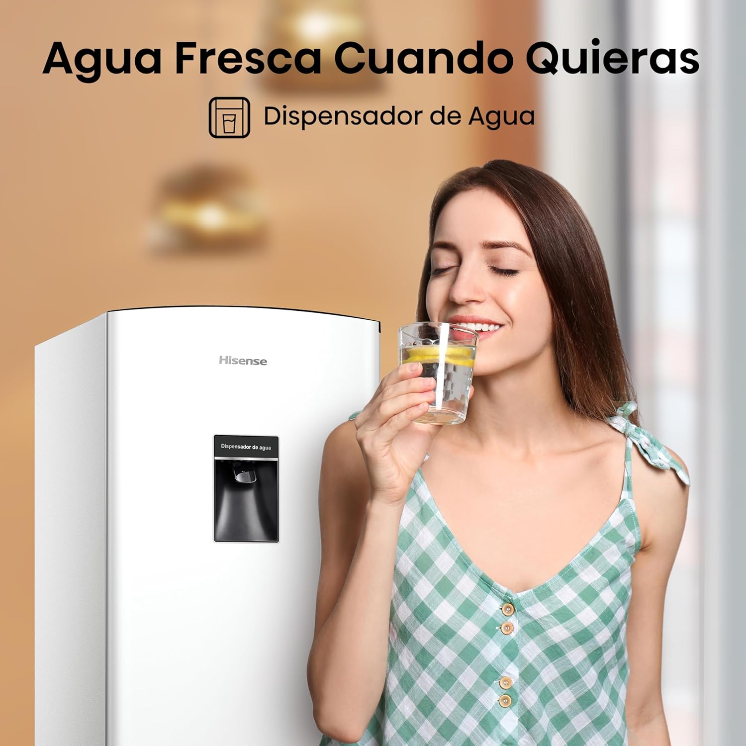 Hisense RR63D6WGX-Refrigerador Una Puerta, 6.3 pies cúbicos con Dispensador de Agua,Deshielo Semiautomático,Sello de Puerta Antibacteriano,52x54x128cm(AnchoxLargoxAlto),Gris
