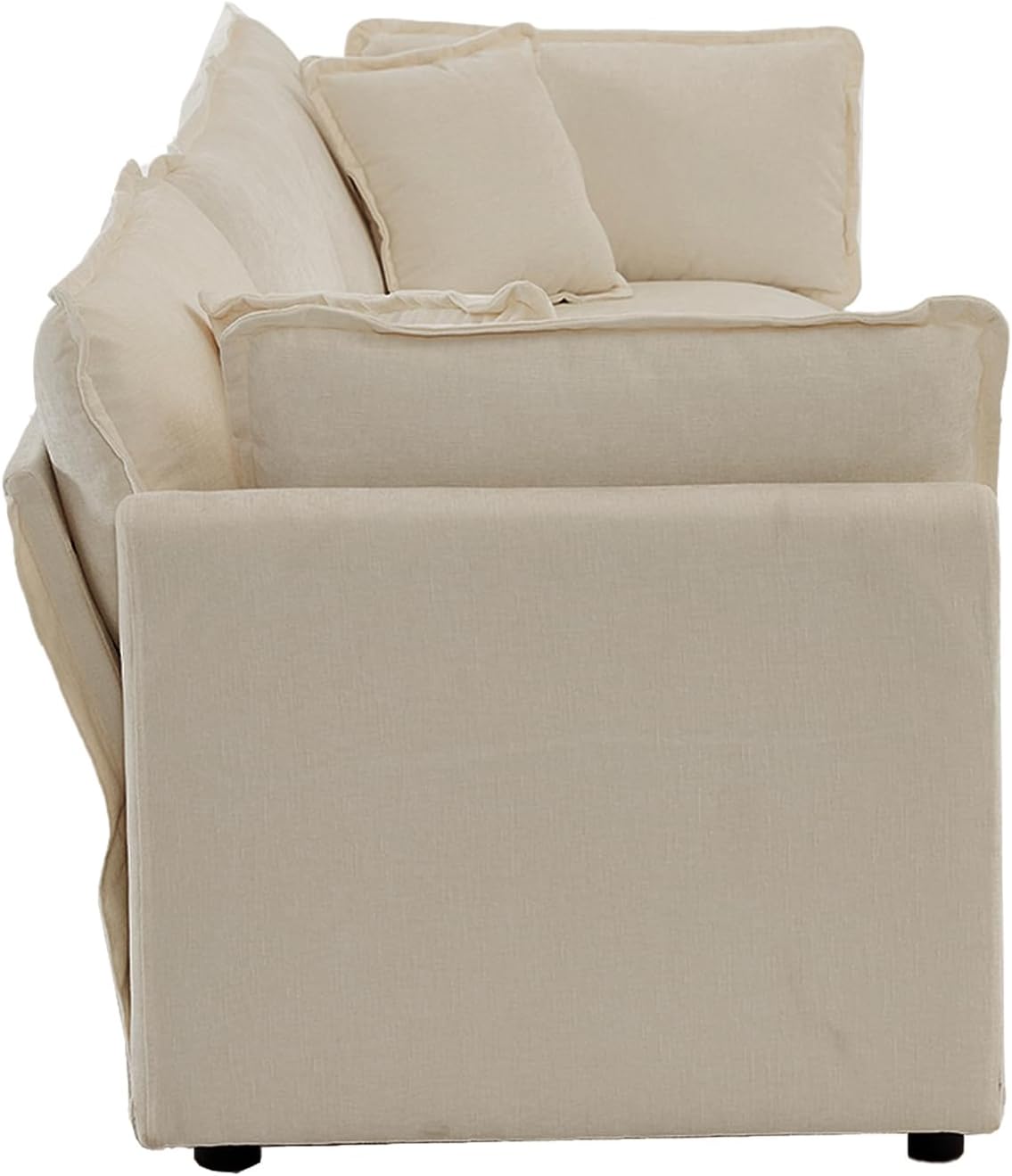 Neylory - Sofá de dos plazas con 2 almohadas para sala de estar, recámara, departamento, 2 plazas de felpilla para asiento profundo