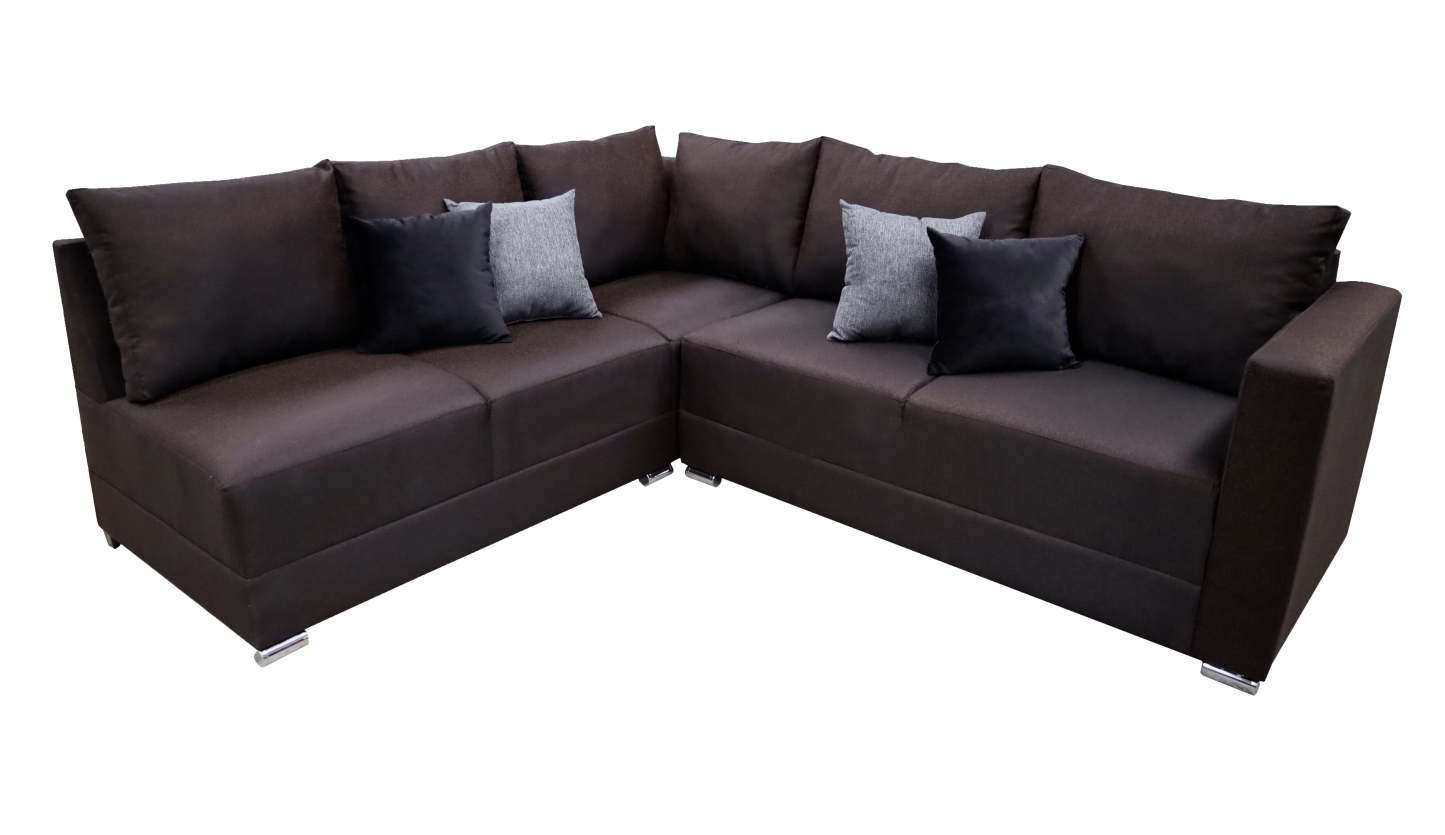 Sala esquinera en U El Bazar Store modelo Corbel gris oxford 4 salas en 1