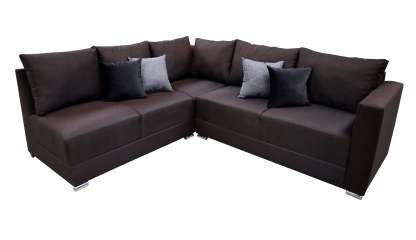 Sala esquinera en U El Bazar Store modelo Corbel gris oxford 4 salas en 1