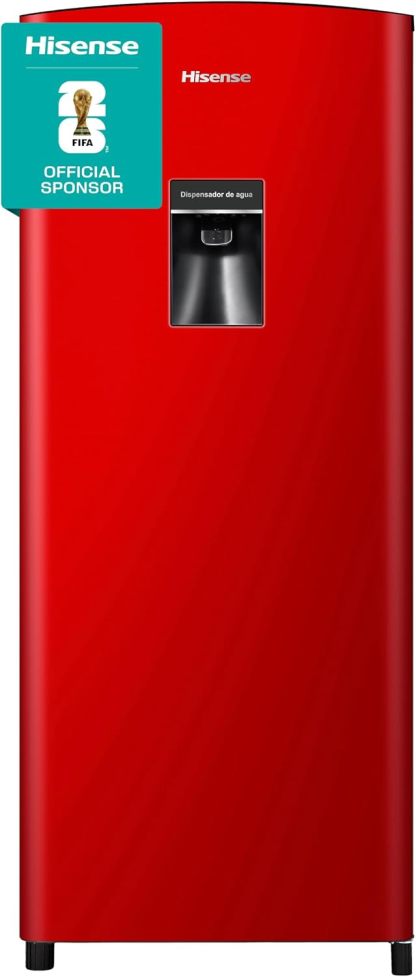 Refrigerador Hisense de 173 L con Congelador Interno, Dispensador de Agua, Iluminación LED y Deshielo Semiautomático
