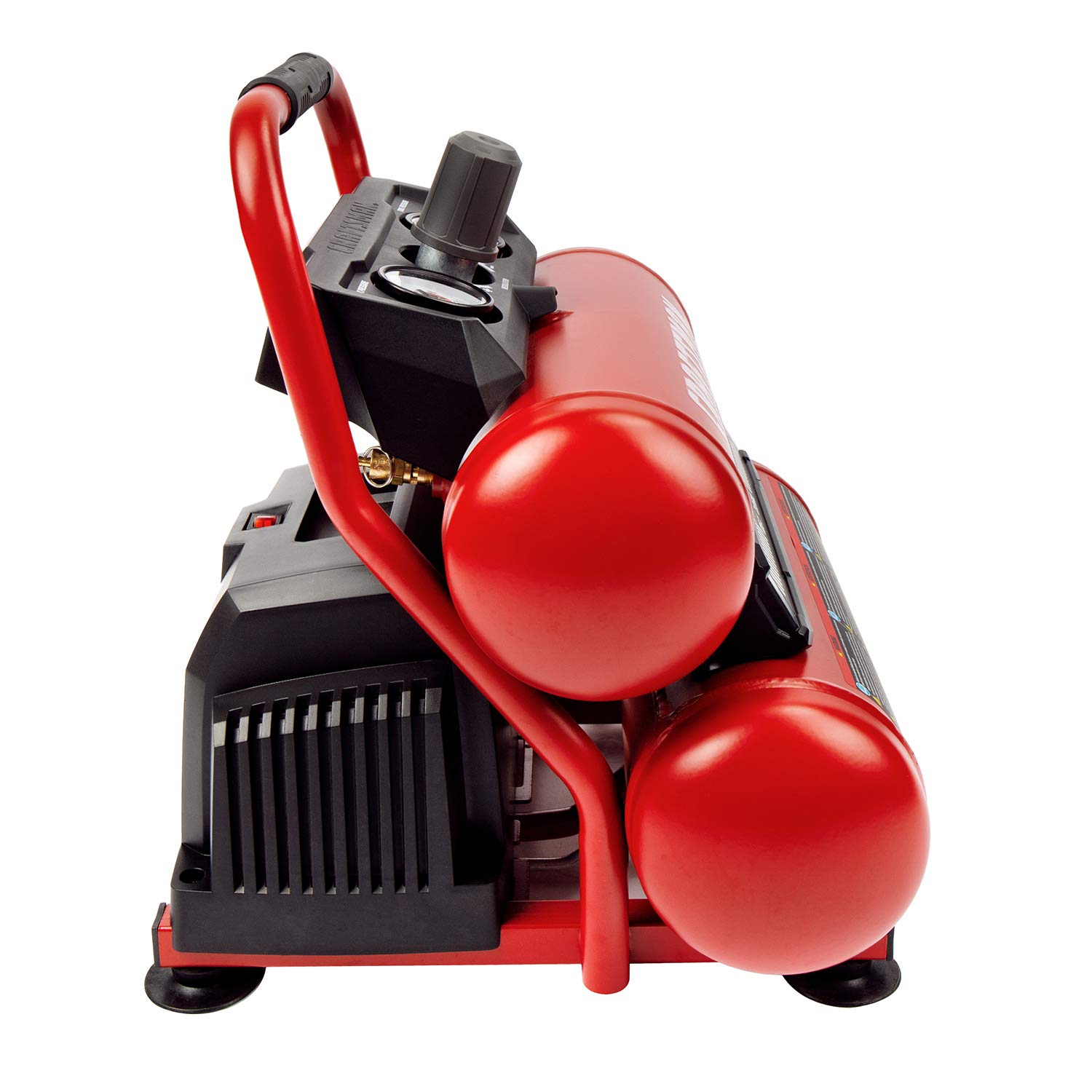 CRAFTSMAN Compresor de aire, compresor de aire portátil de 2 galones, tanque doble, 1/3 HP sin aceite, presión máxima de 125 PSI, modelo: CMXECXA0220242, rojo