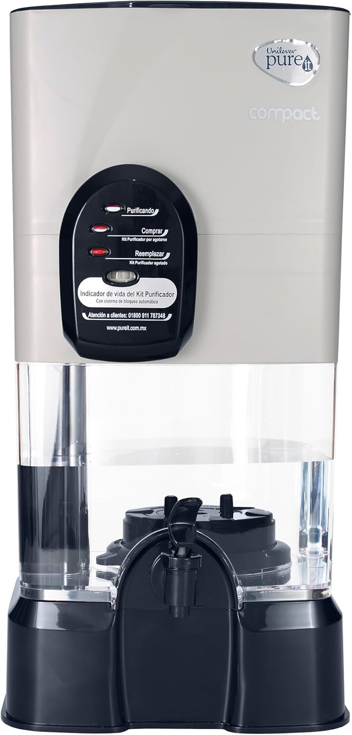 PUREIT | Purificador de Agua Classic 9 Litros + Filtro | Agua segura, cristalina y sin olor | No requiere instalación ni electricidad | Diseño práctico y elegante ideal para el hogar