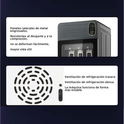 Despachador de Agua Garrafon Oculto 3 Ajustes de Temperatura Dispensador de Agua-Caliente Fría y A gua de la Habitación Dispensador de AG UA de Acero Apto para Botellas de 18.5 L (Gris)