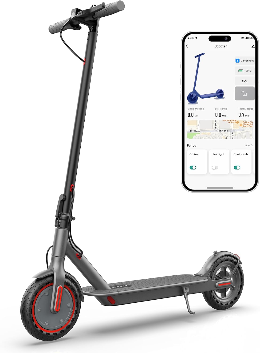 🛴 Patinete Eléctrico para Adultos 350W | Scooter Inteligente Plegable | 30 km/h Velocidad Máxima | Batería de Larga Duración 25 km | Ruedas 8.5" | Capacidad 120 kg