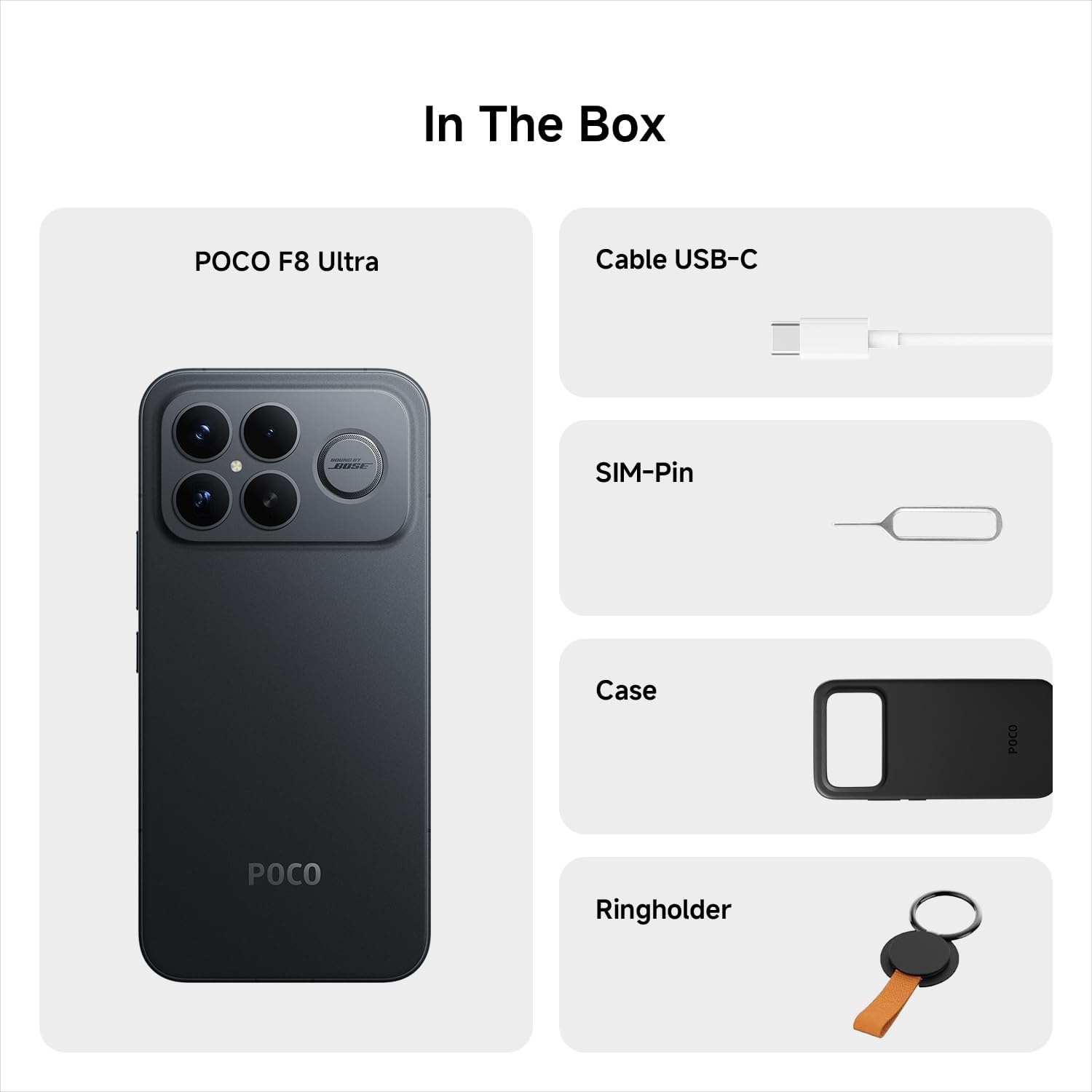 POCO F8 Ultra 5G AI Teléfono Gamer Desbloqueado 12GB RAM 256GB Pantalla 6.9" 2K Cámara 50MP NFC Dual SIM
