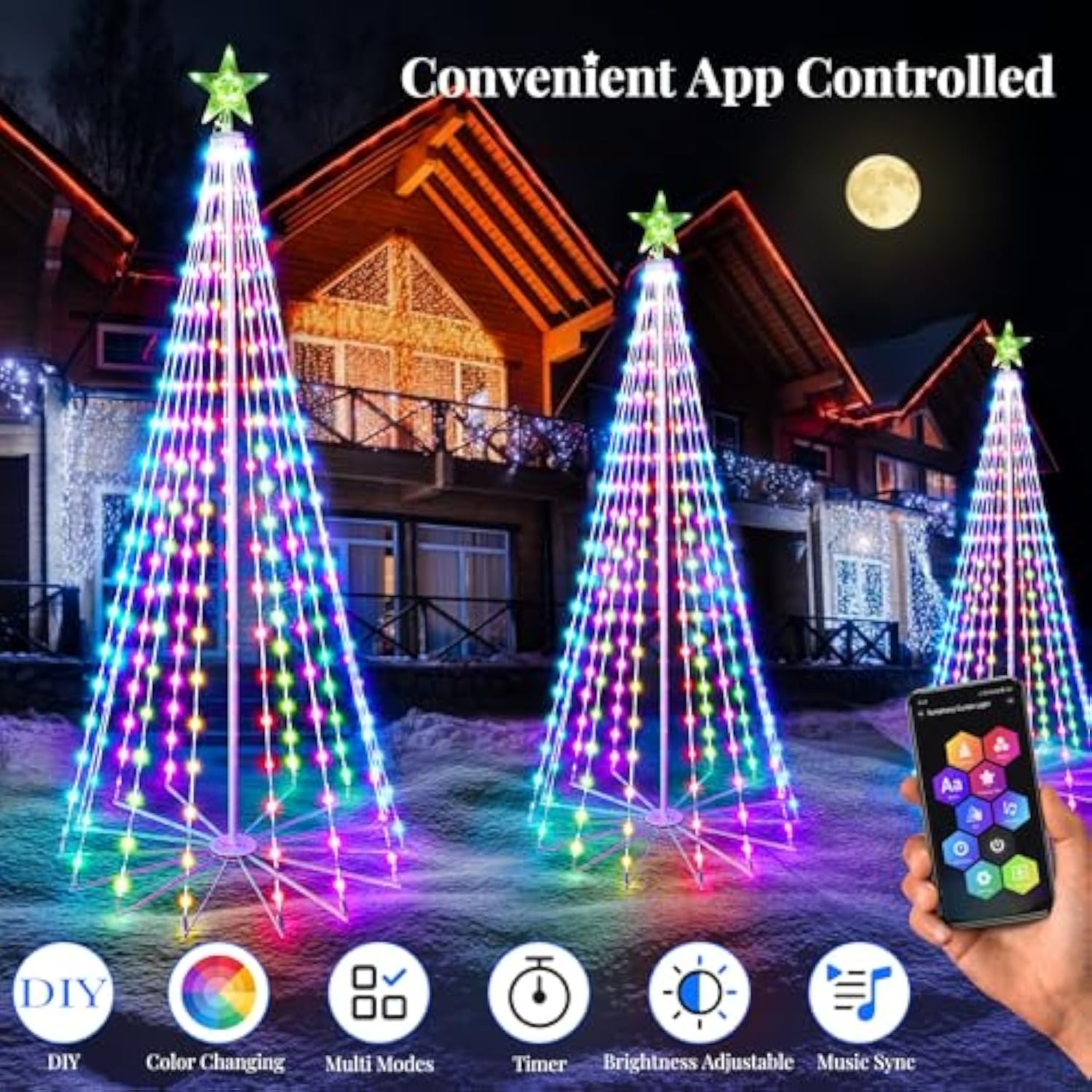 Multicolor LED Animated Outdoor Lightshow Tree