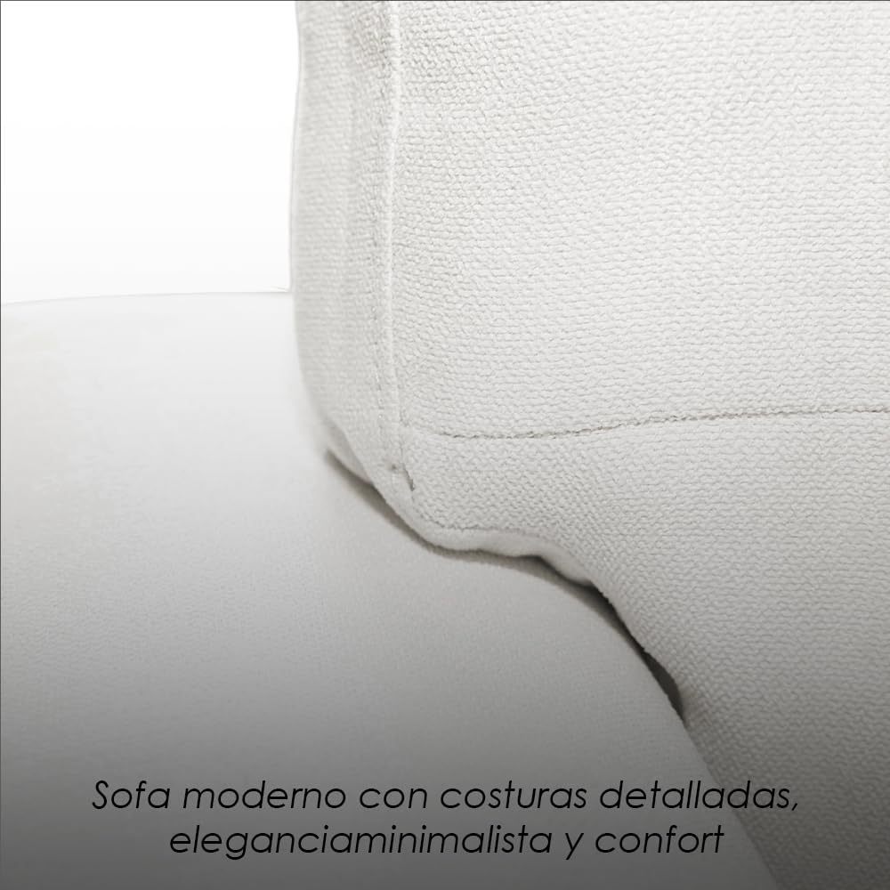 Ilios Innova | Sofá Cama Kairo de Cuero Sintético, Chaise Longue/Cama Extraíble, 3 Plazas, Estructura de Madera, Funcional y Moderno.