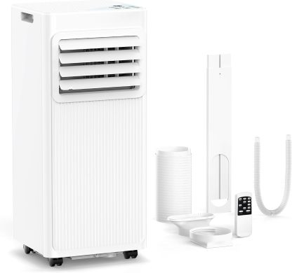 ❄️ Aire Acondicionado Portátil 8000/10000 BTU | Climatizador Portátil para 350–450 ft² | Control Remoto | Pantalla LED | 4 Modos | Temporizador 24H | Fácil Instalación | Hogar y Oficina 💨