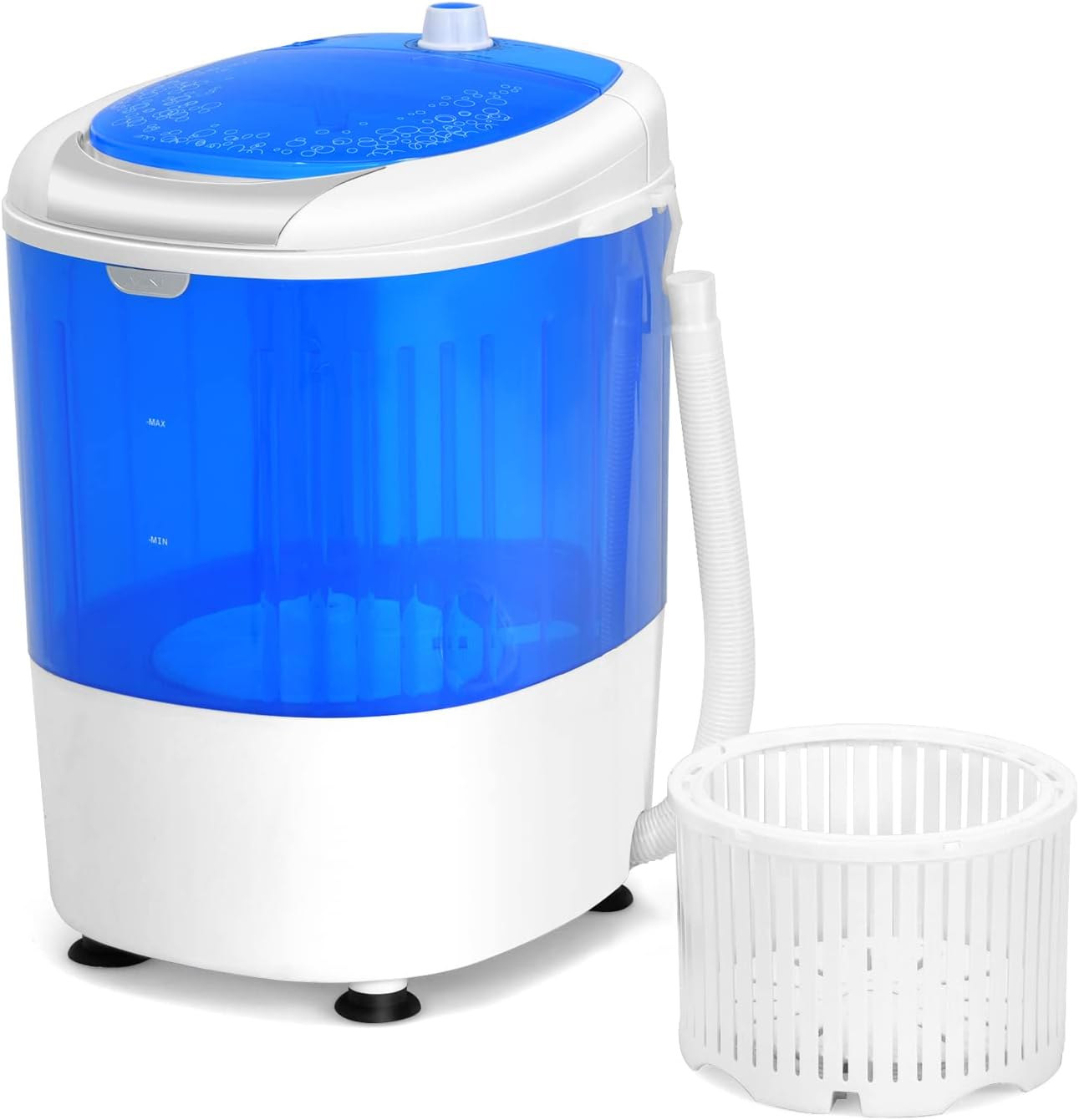 Giantex GX24977-PE, mini lavadora y hilador, capacidad de 5 libras, semiautomática compacta para lavandería, departamento, recámara, RV, lavadora portátil