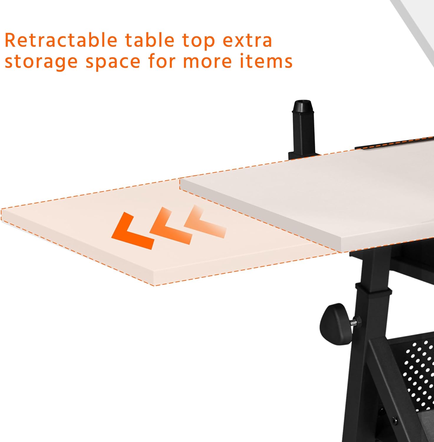 Yaheetech - computadora de arte blanco ajustable en altura para adultos, mesa inclinable de dibujo con computadora extragrande y cajones, juego de mesa y silla plegable para manualidades con taburetes